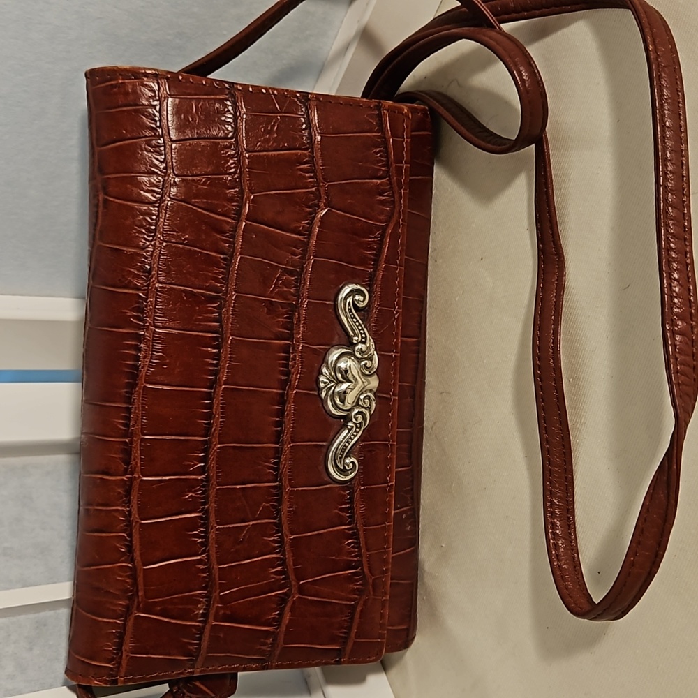 Brighton Leather Brown Crossbody bag.
